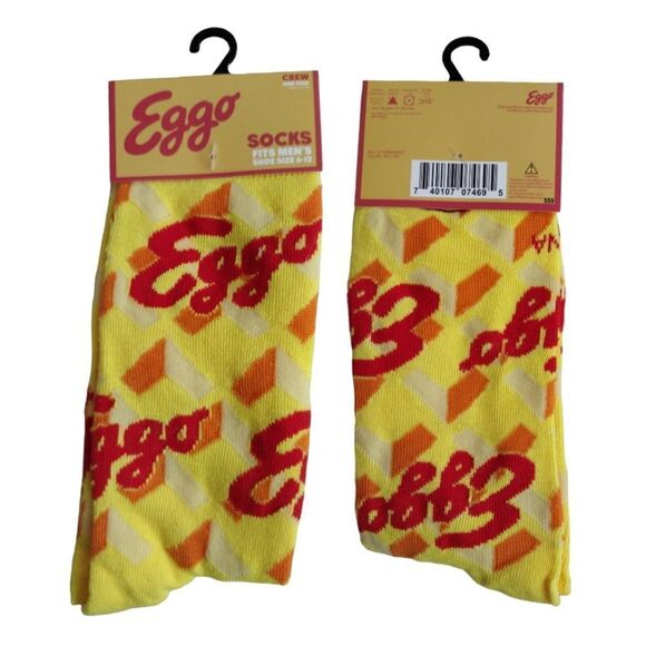 Stranger Things And Eggo Waffles 3 Pairs Crew Socks Bundle NWT - Picture 8 of 12